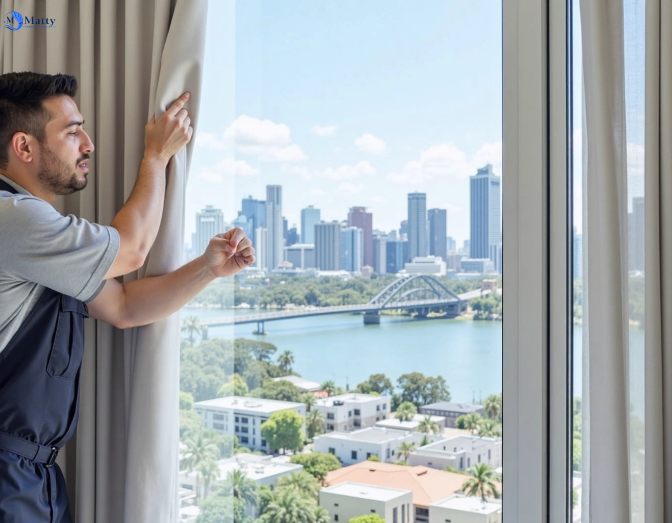 Professional curtain steam cleaning service rooty-hill-nsw QLD by Matty Curtain Cleaning